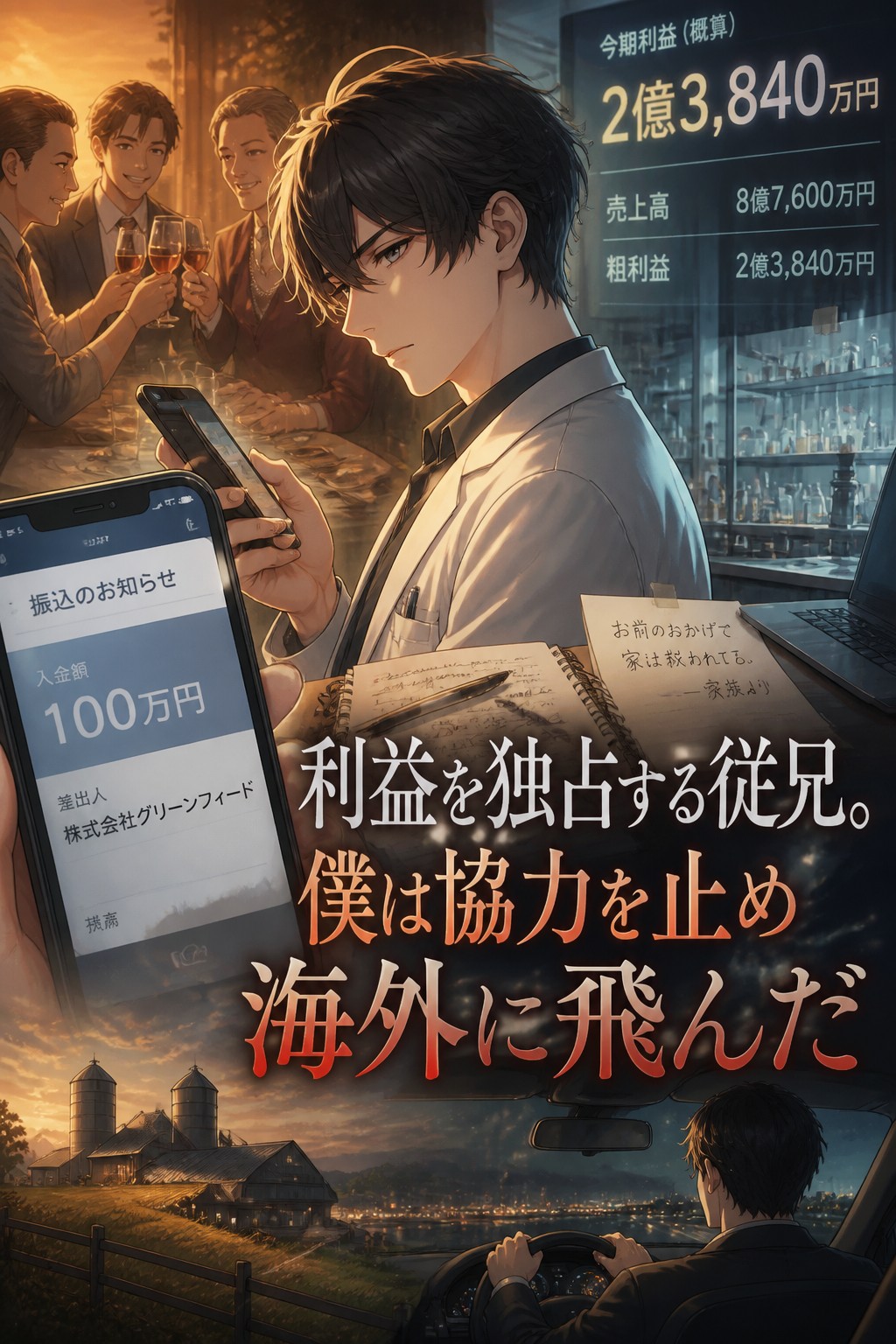 利益を独占する従兄。僕は協力を止め海外に飛んだ