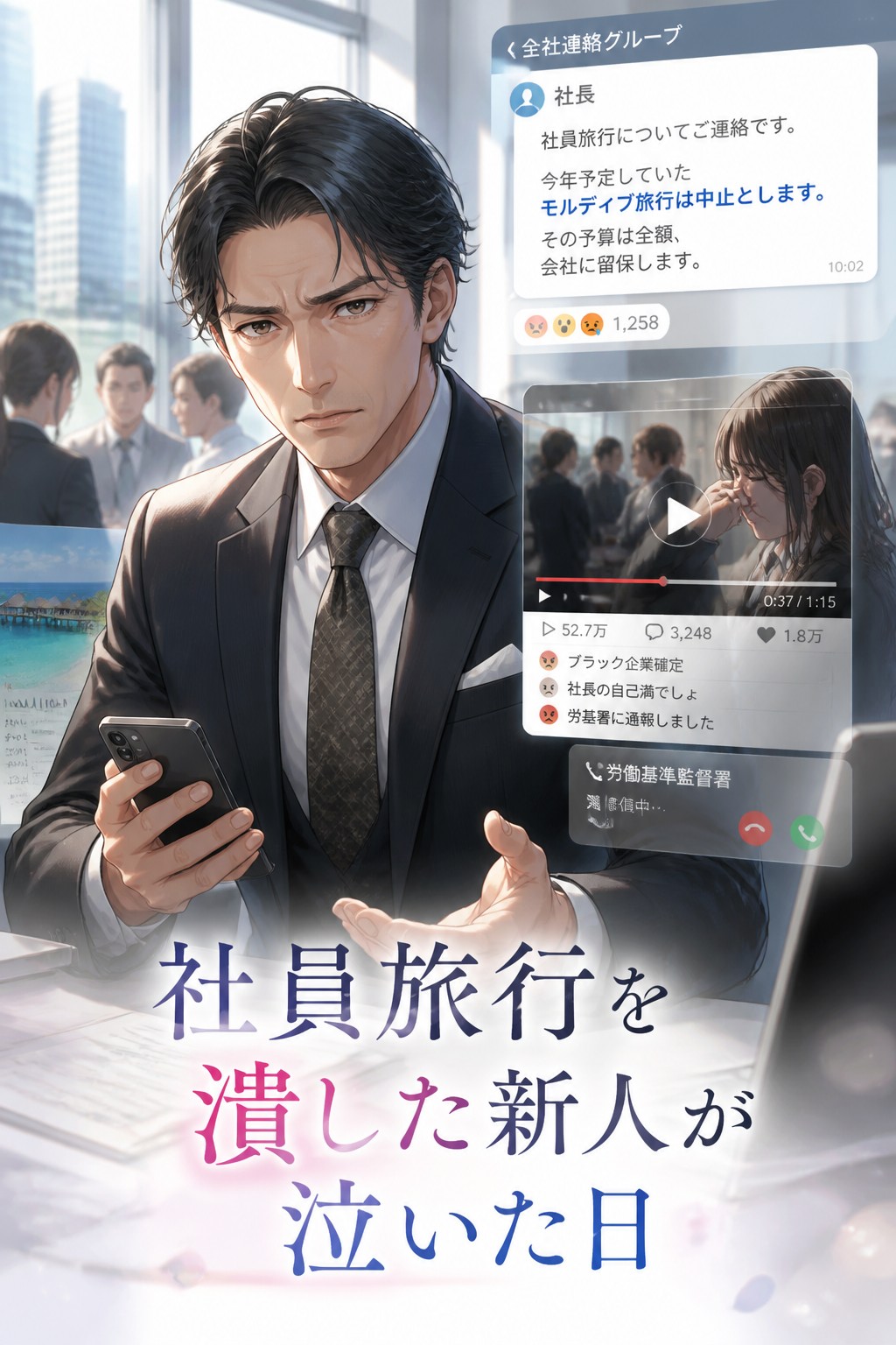 社員旅行を潰した新人が泣いた日