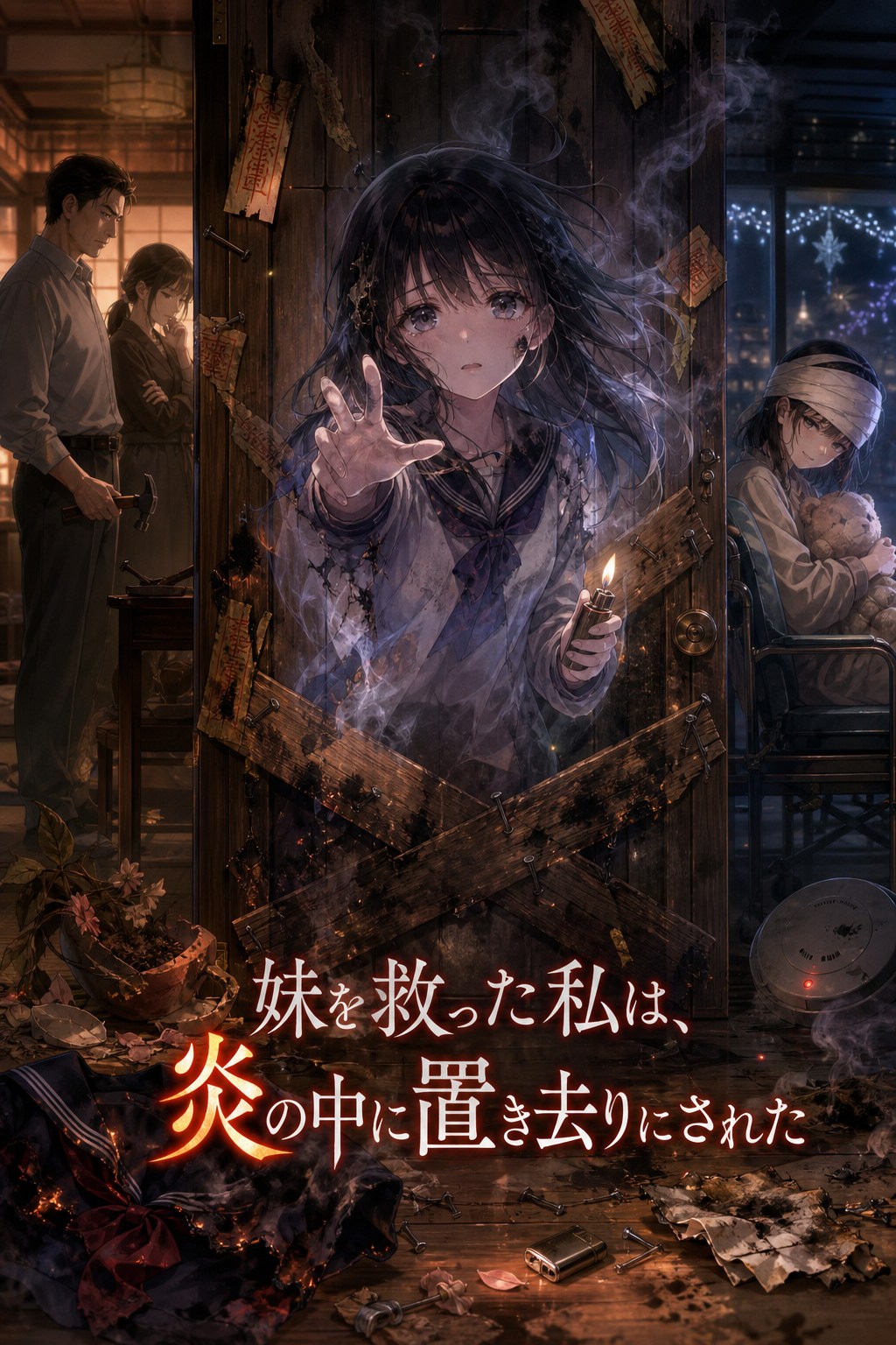 妹を救った私は、炎の中に置き去りにされた