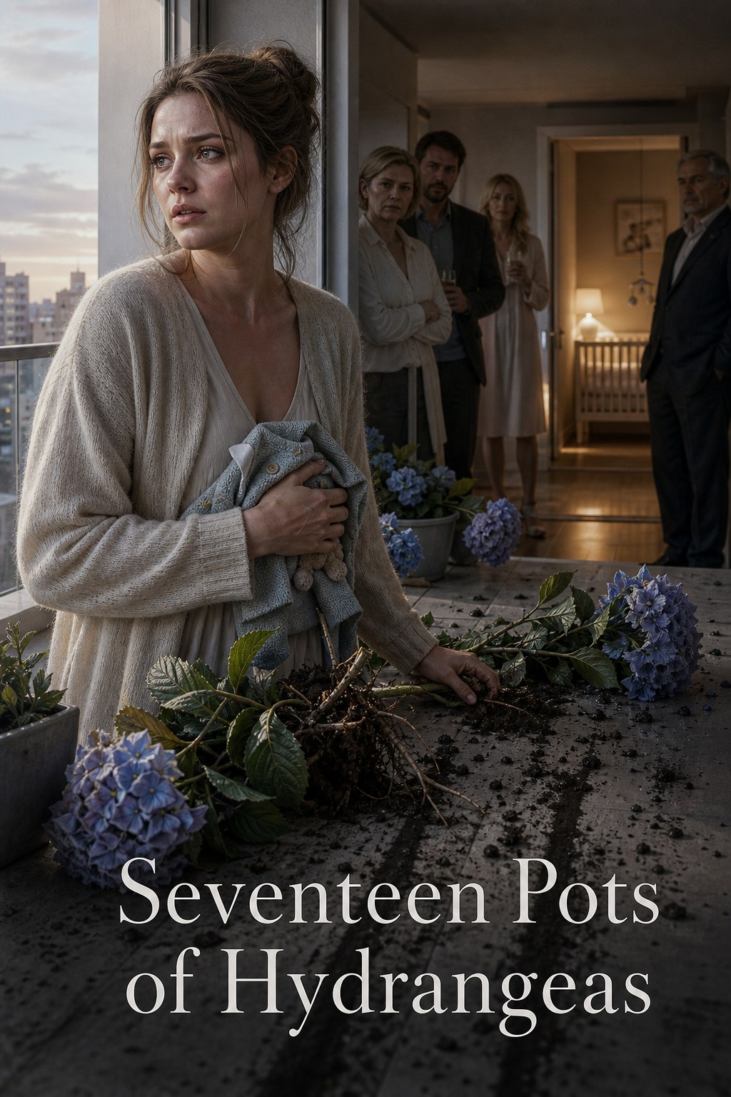 Seventeen Pots of Hydrangeas