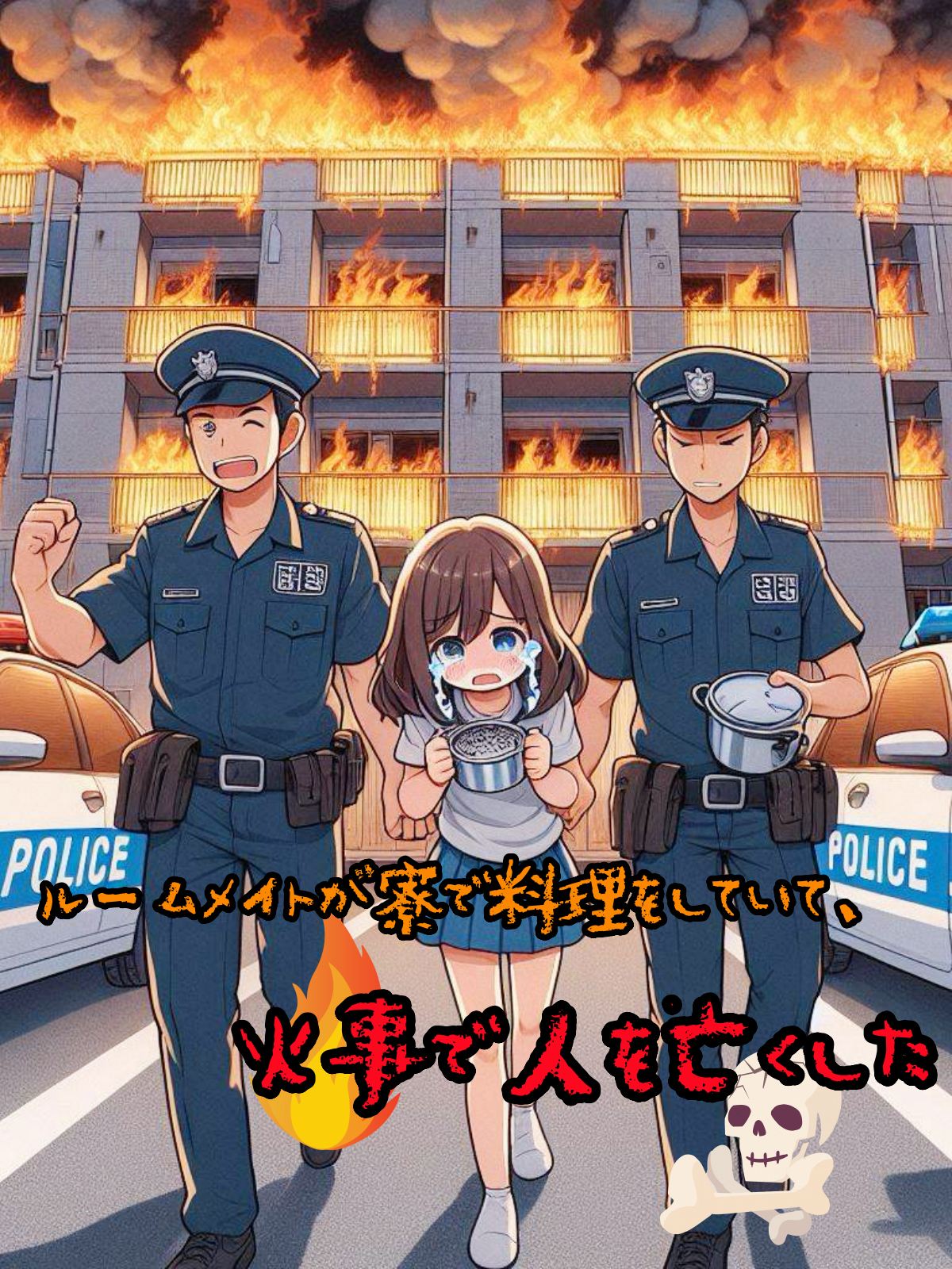 ルームメイトが寮で料理をしていて、火事で人を亡くした