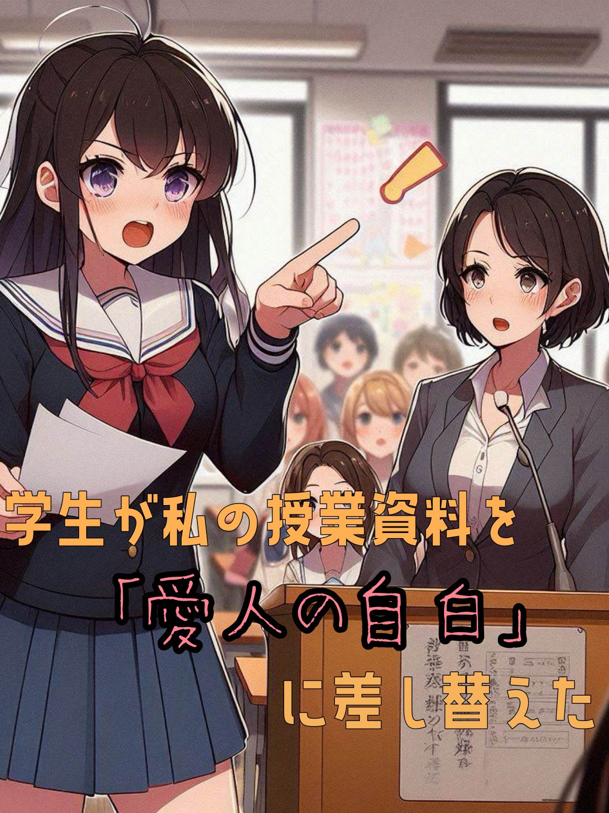 学生が私の授業資料を「愛人の自白」に差し替えた