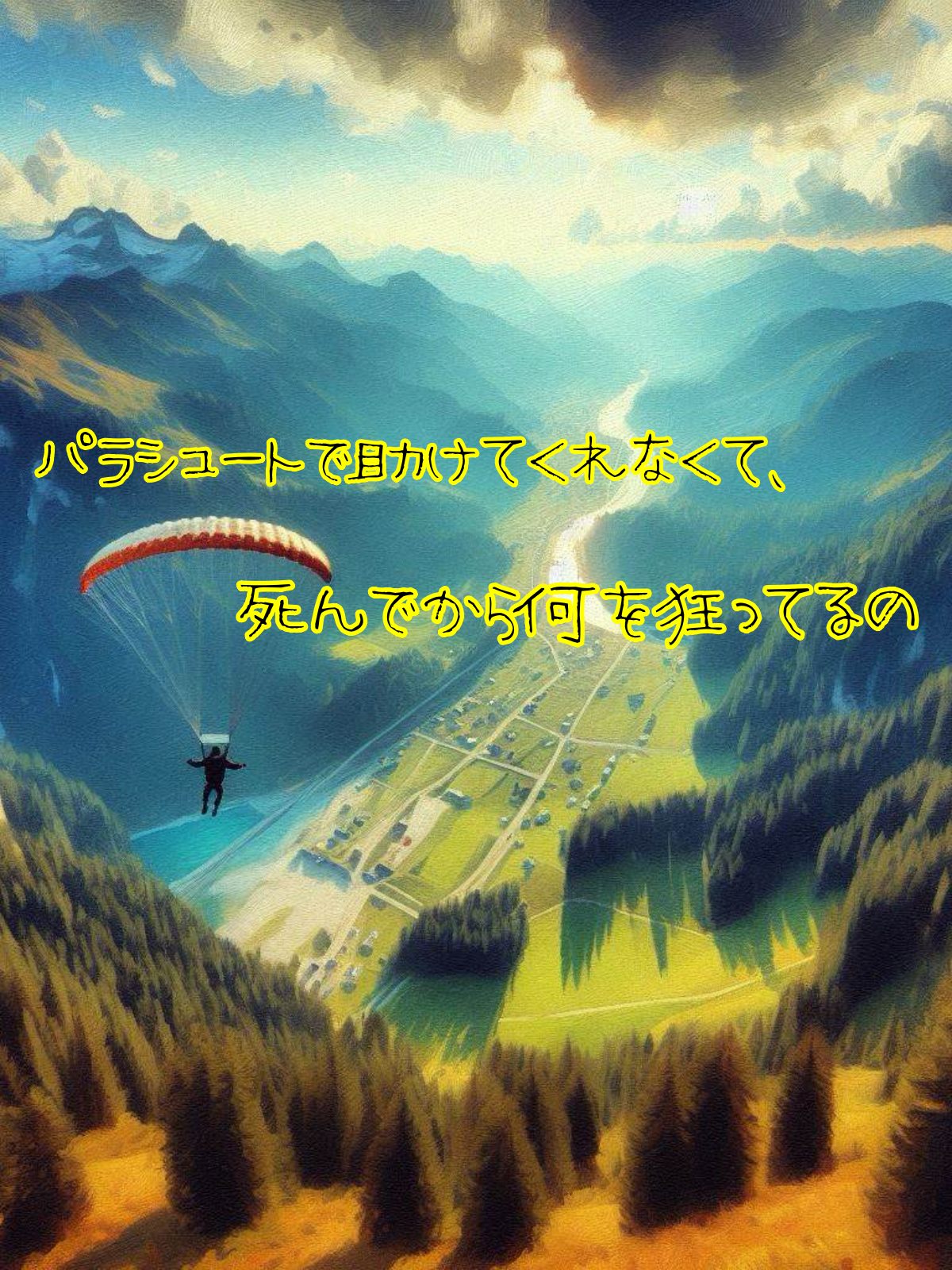 パラシュートで助けてくれなくて、死んでから何を狂ってるの