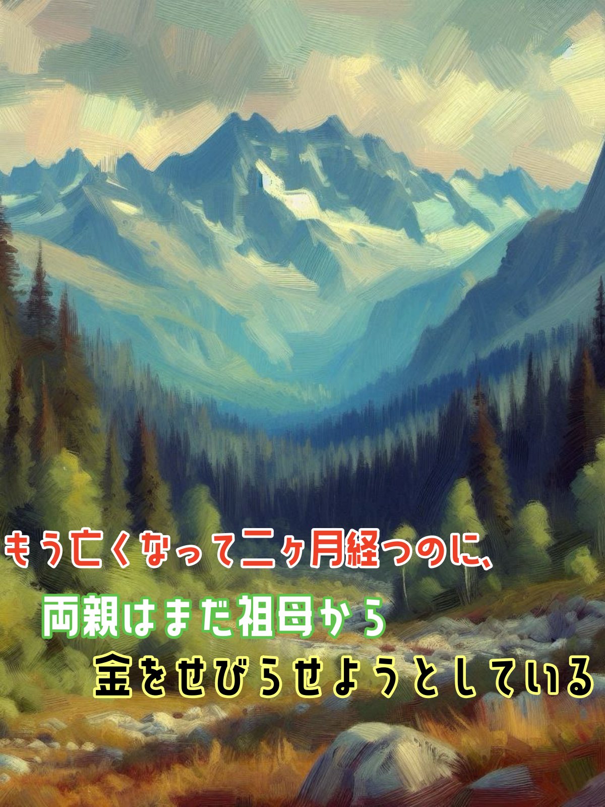 もう亡くなって二ヶ月経つのに、両親はまだ祖母から金をせびらせようとしている