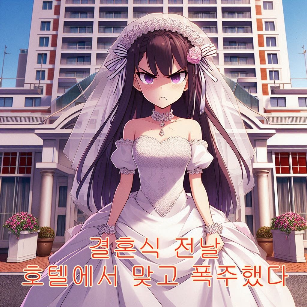 결혼식 전날, 호텔에서 맞고 폭주했다