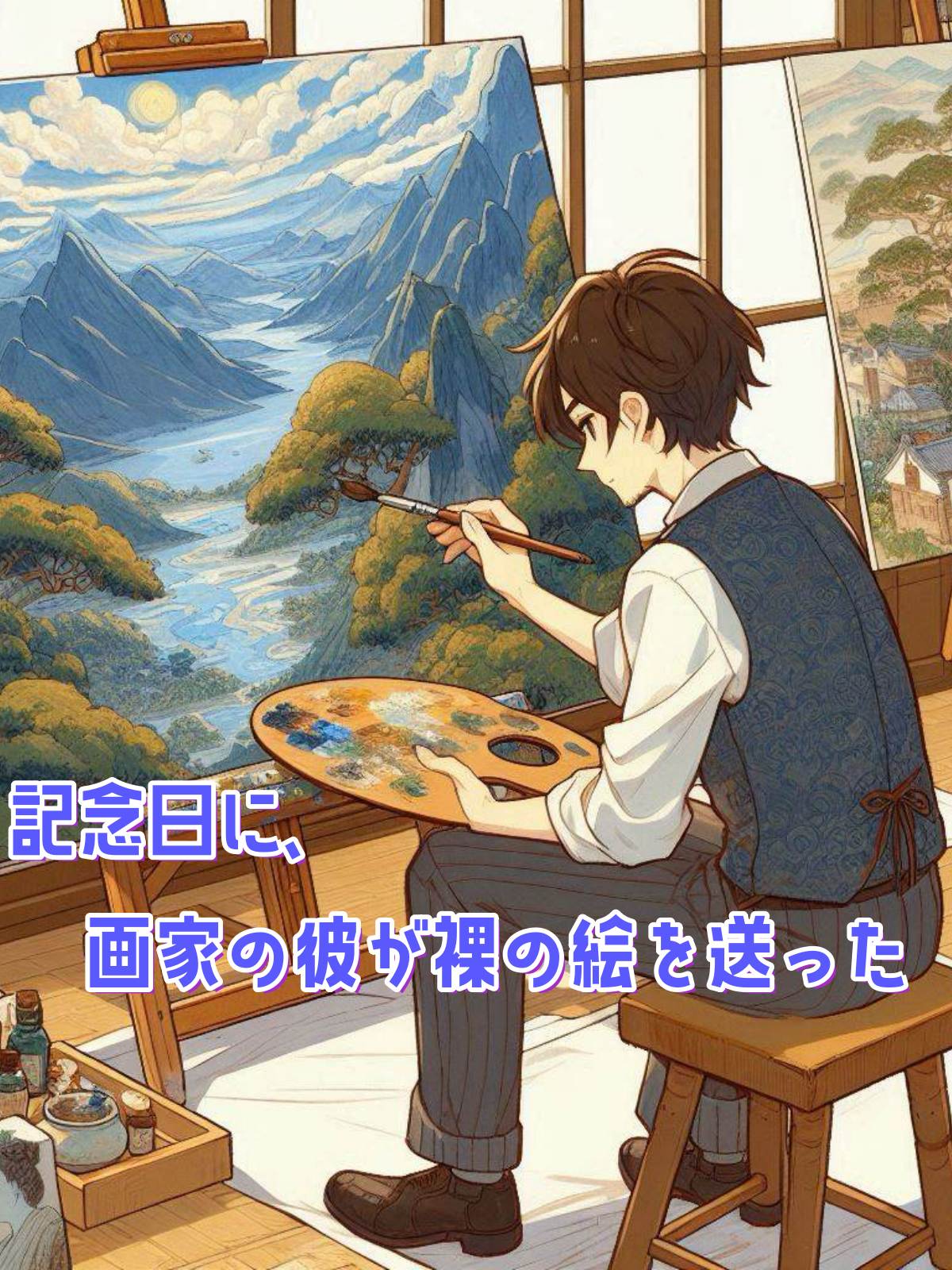 記念日に、画家の彼が裸の絵を送った
