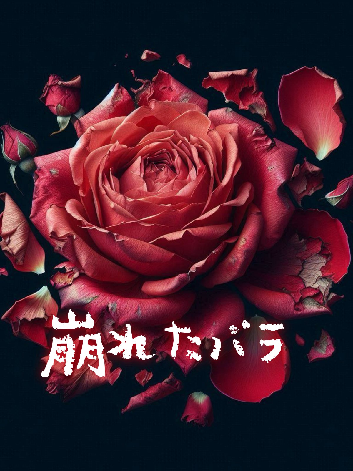 崩れたバラ