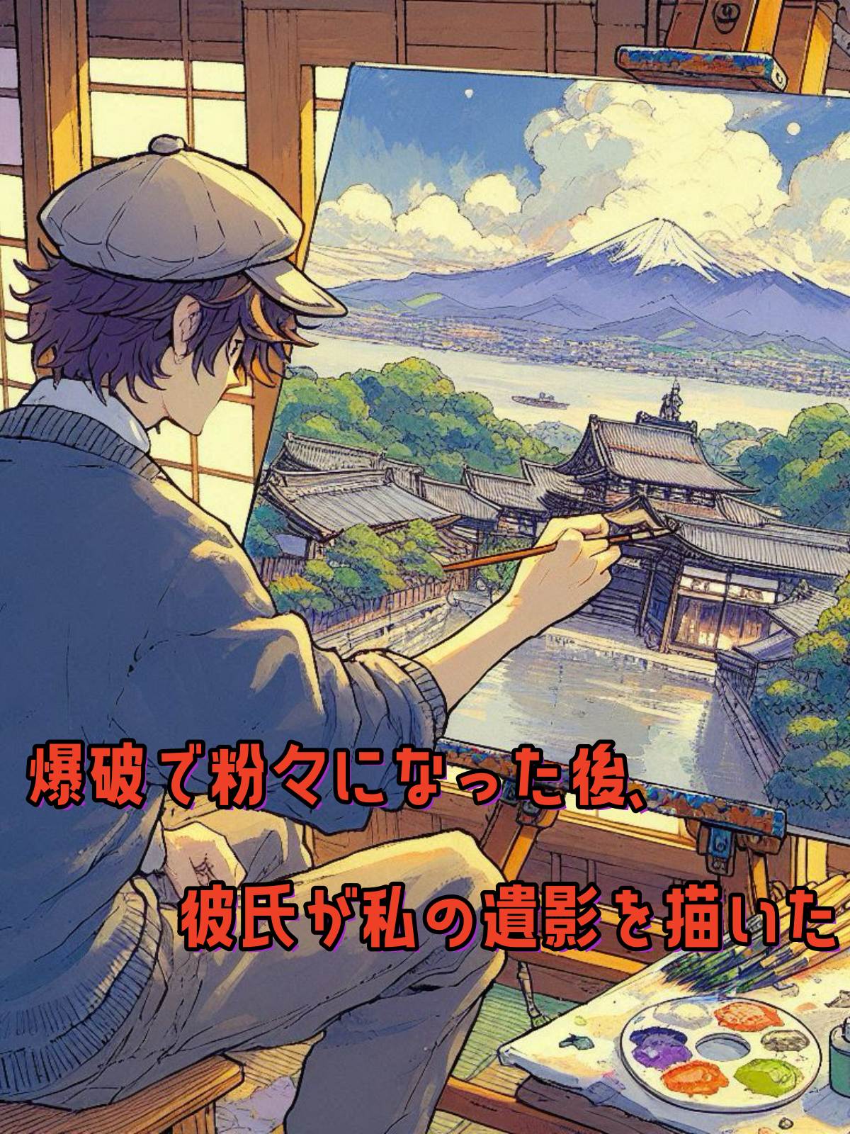 爆破で粉々になった後、彼氏が私の遺影を描いた