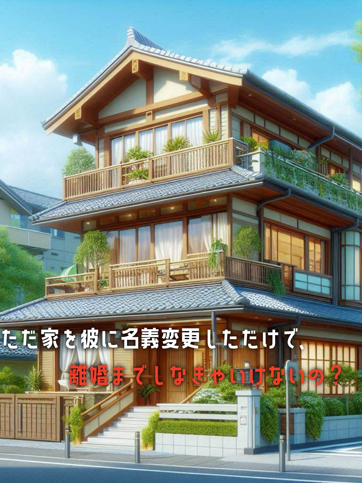 ただ家を彼に名義変更しただけで、離婚までしなきゃいけないの？