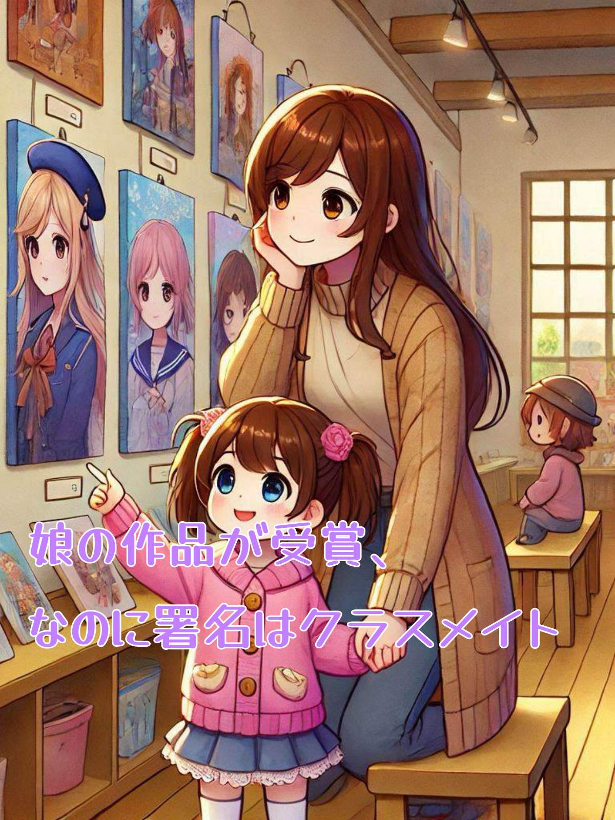 娘の作品が受賞、なのに署名はクラスメイト
