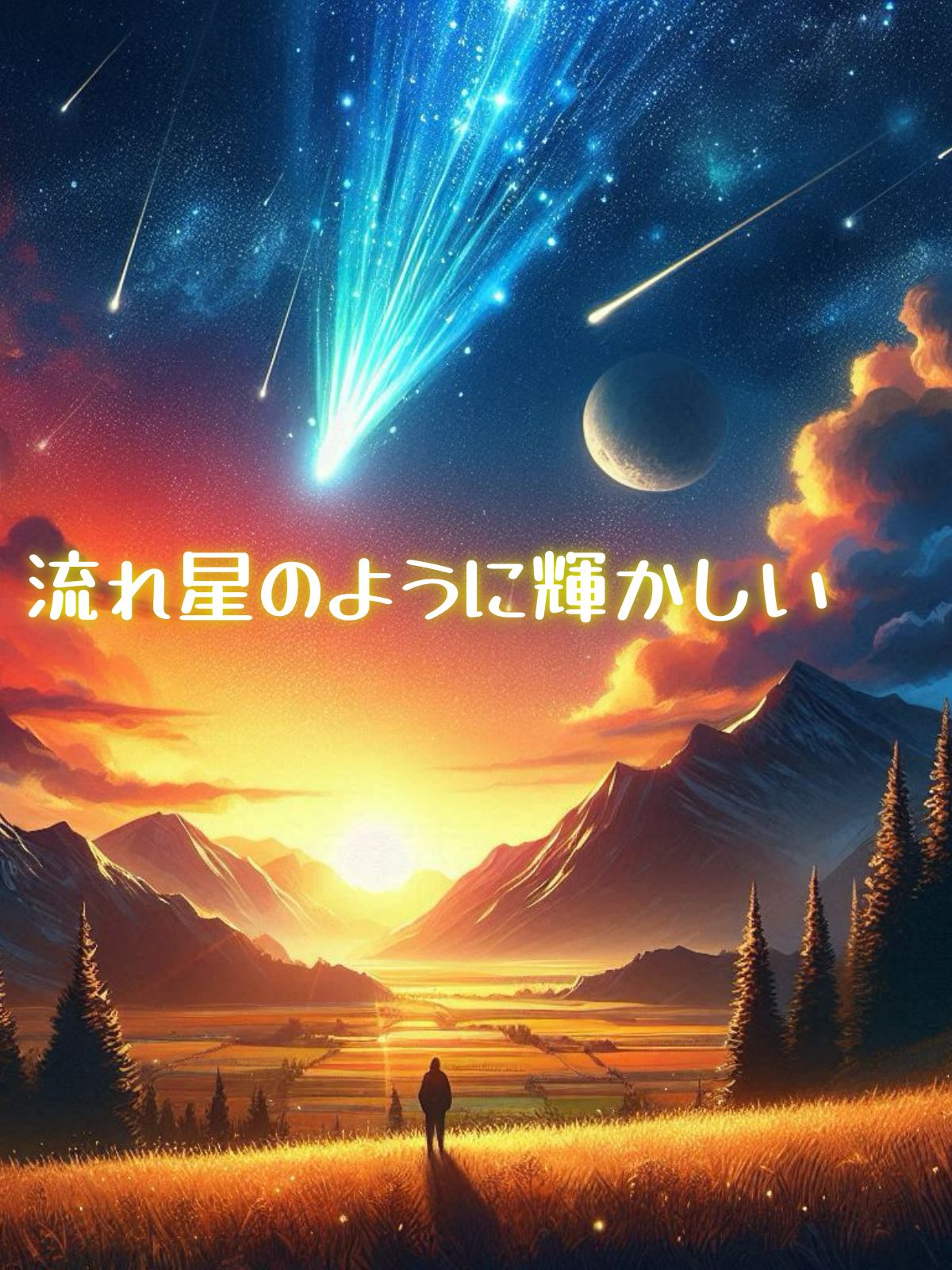 流れ星のように輝かしい