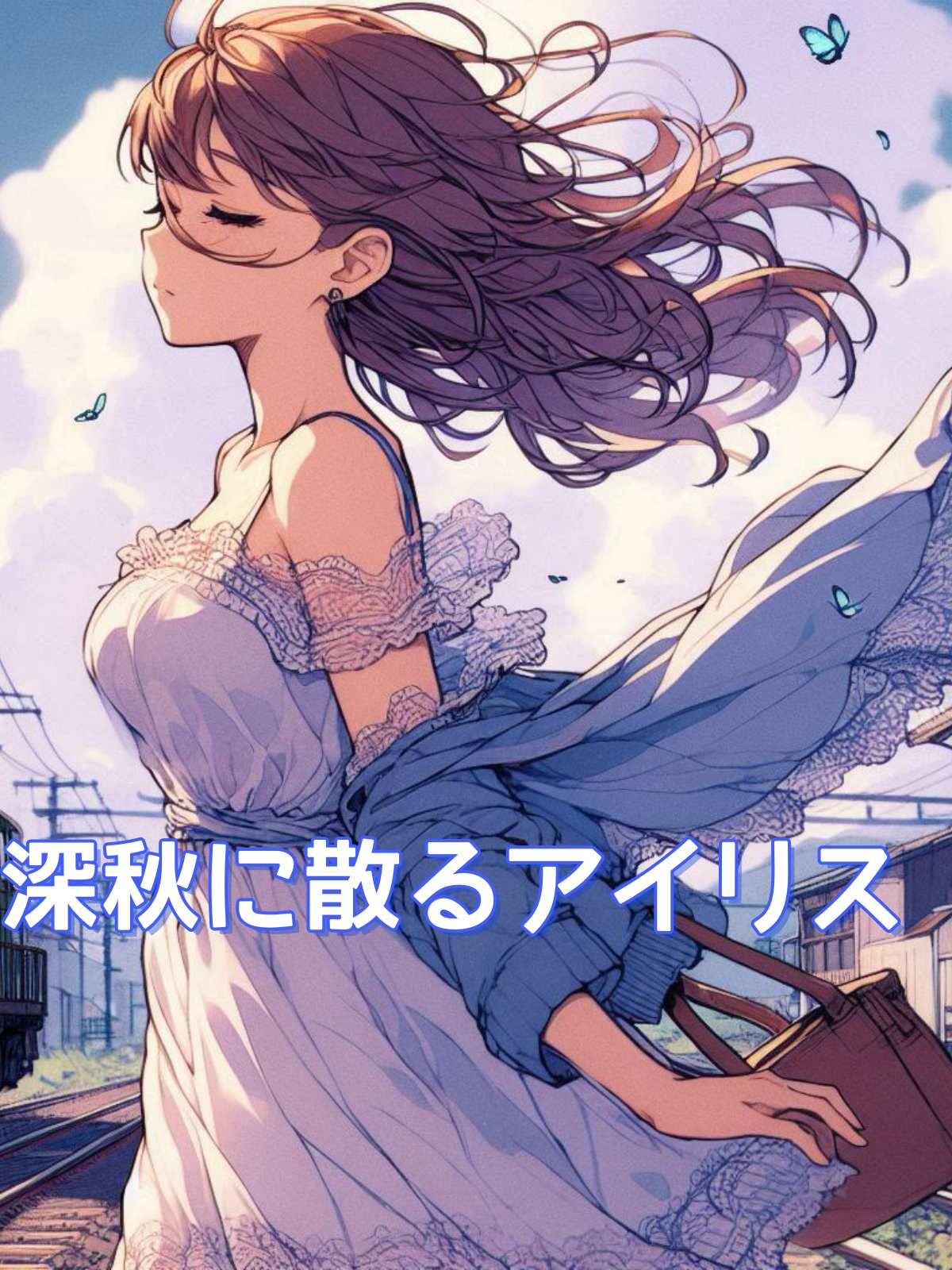 深秋に散るアイリス