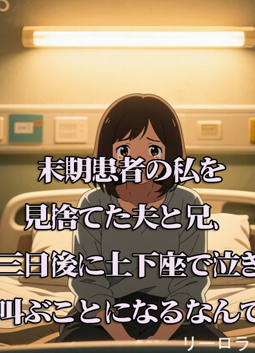 末期患者の私を見捨てた夫と兄、三日後に土下座で泣き叫ぶことになるなんて