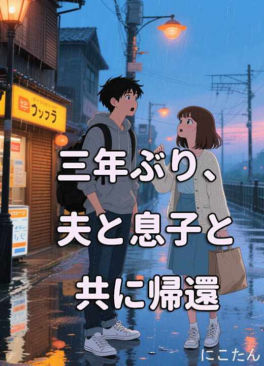 三年ぶり、夫と息子と共に帰還