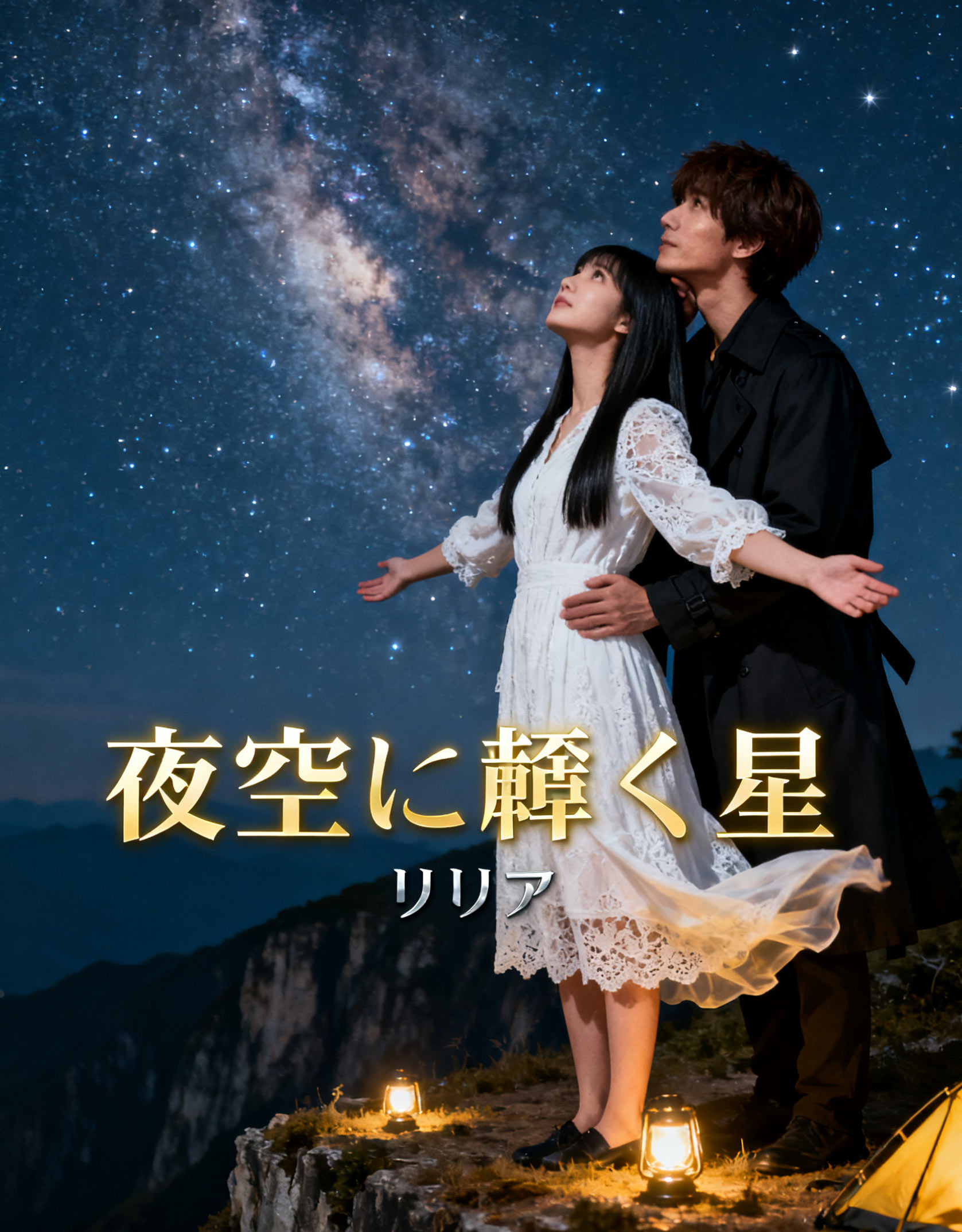 夜空に輝く星