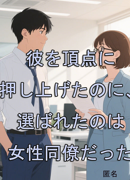 彼を頂点に押し上げたのに、選ばれたのは女性同僚だった