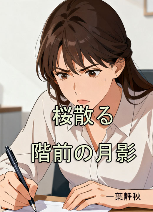 桜散る階前の月影