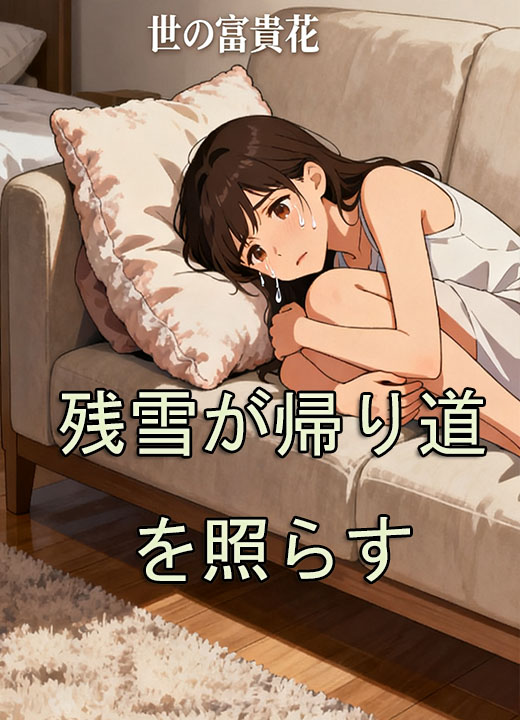 残雪が帰り道を照らす