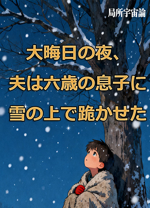 大晦日の夜、夫は六歳の息子に雪の上で跪かせた