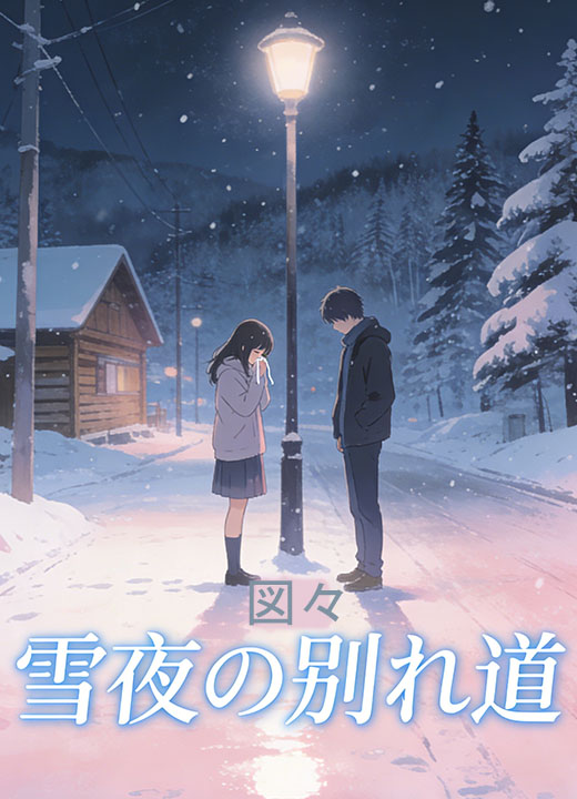 雪夜の別れ道