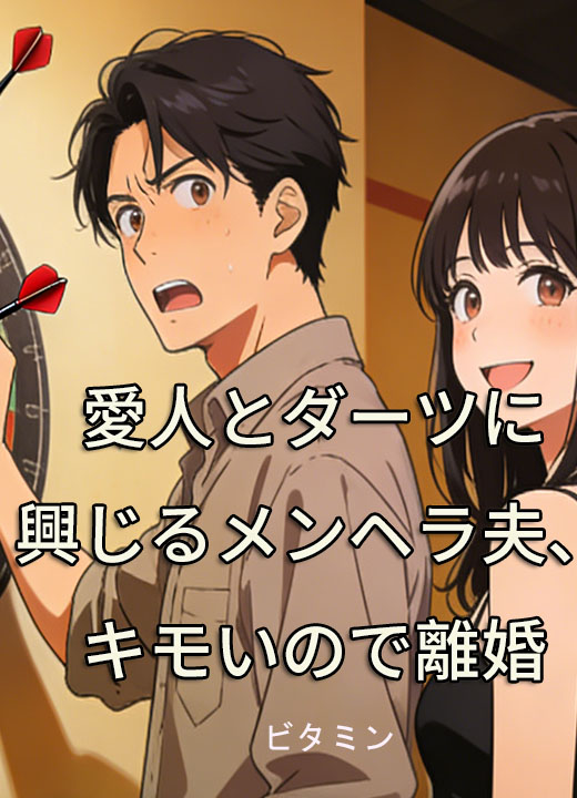 愛人とダーツに興じるメンヘラ夫、キモいので離婚
