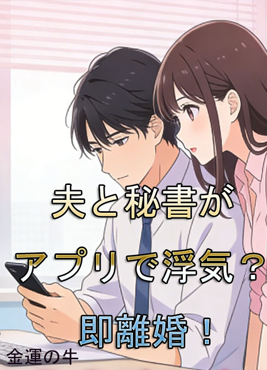 夫と秘書がアプリで浮気？即離婚！