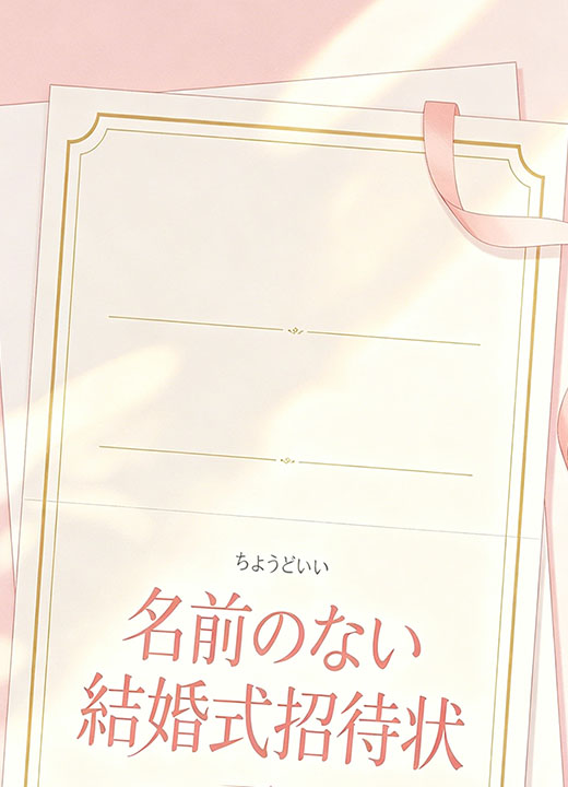 名前のない結婚式招待状