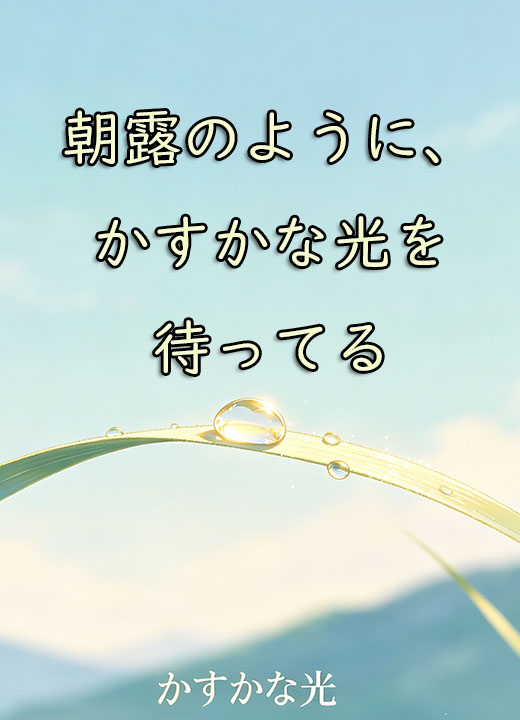 朝露のように、かすかな光を待ってる