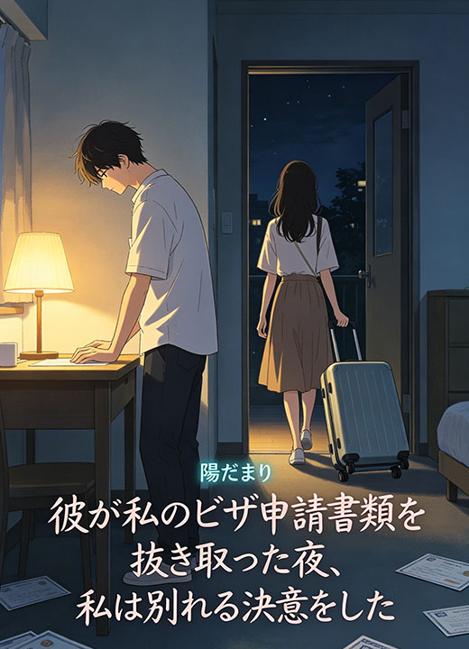 彼が私のビザ申請書類を抜き取った夜、私は別れる決意をした