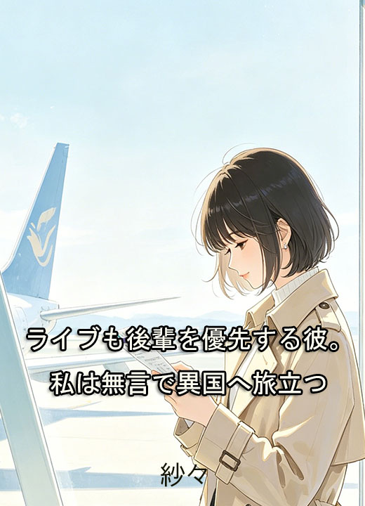 ライブも後輩を優先する彼。私は無言で異国へ旅立つ