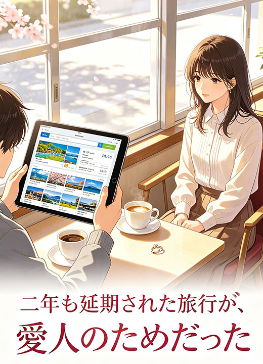 二年も延期された旅行が、愛人のためだった