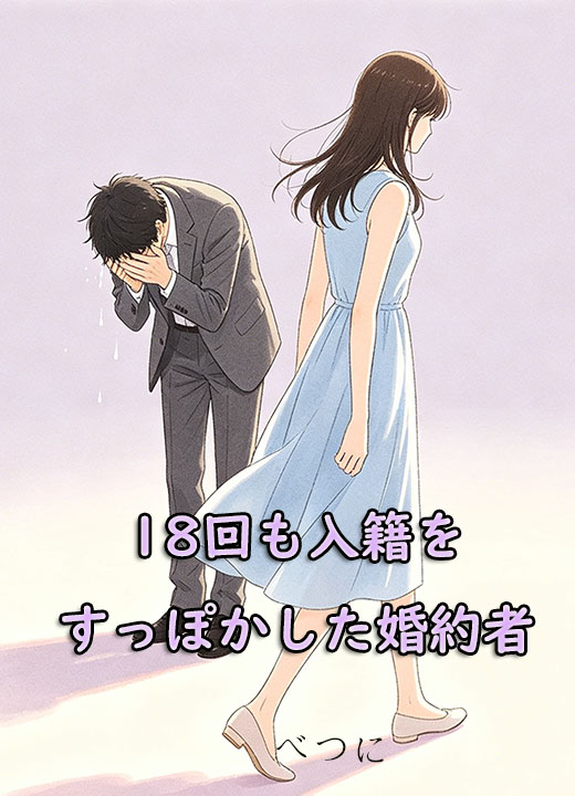 18回も入籍をすっぽかした婚約者