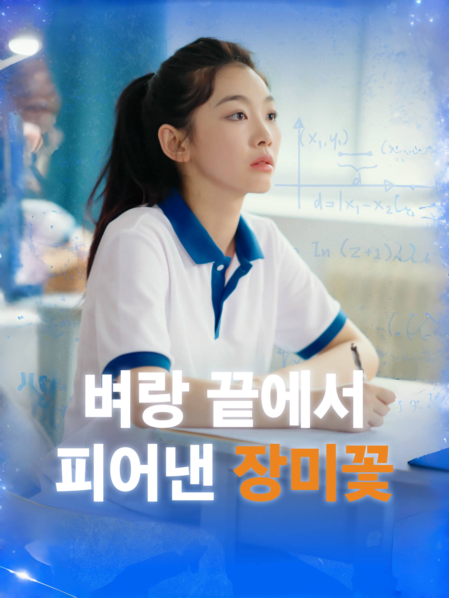 벼랑 끝에서 피어낸 장미꽃