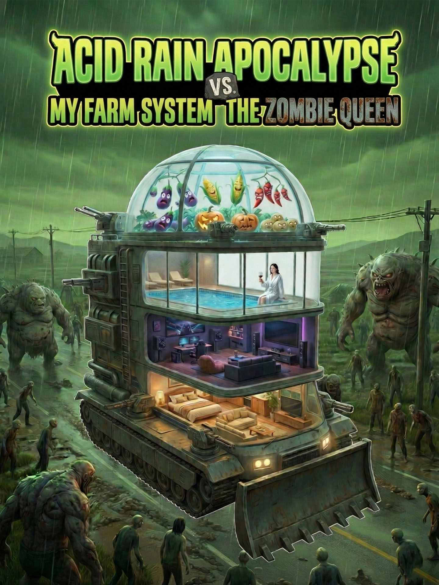 [ENG DUB] Acid Rain Apocalypse: My Farm System vs. the Zombie Queen